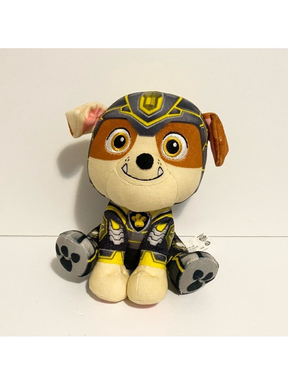 PAW Patrol The Mighty Movie Mighty Pups Rubble Plush Toy 7” Stuffed Animal